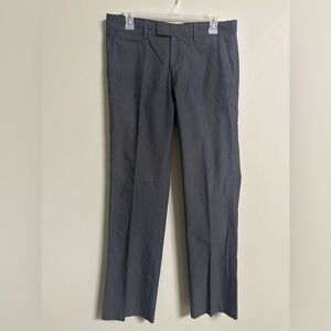 Theory Men’s Size 31 Cotton Blend Dress Pants Grey Straight Leg Flat Front
